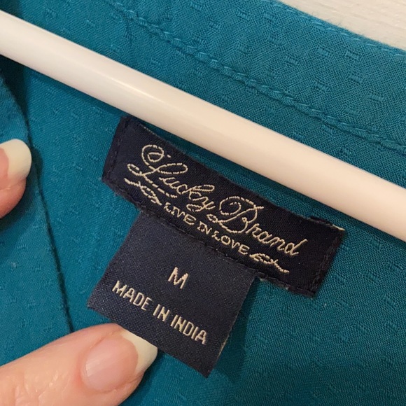 Size medium teal blouse - Picture 4 of 5